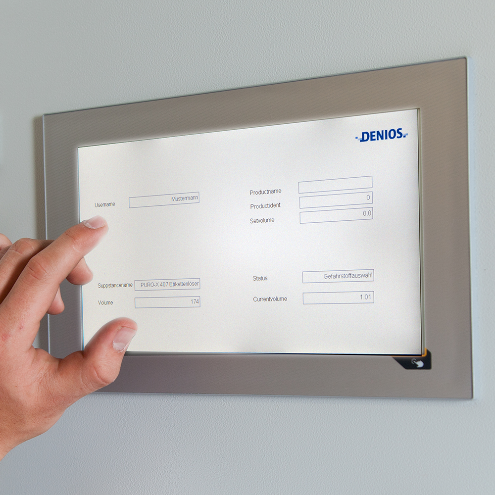 Comfort operation in the hazardous goods warehouse with touch