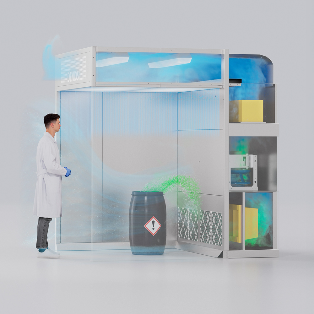 DENIOS Laminar Air Flow Cabin for Pharmaceutical Company