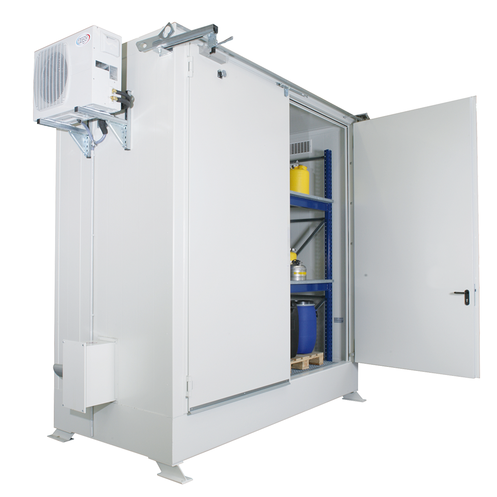 Cooling chamber made of steel