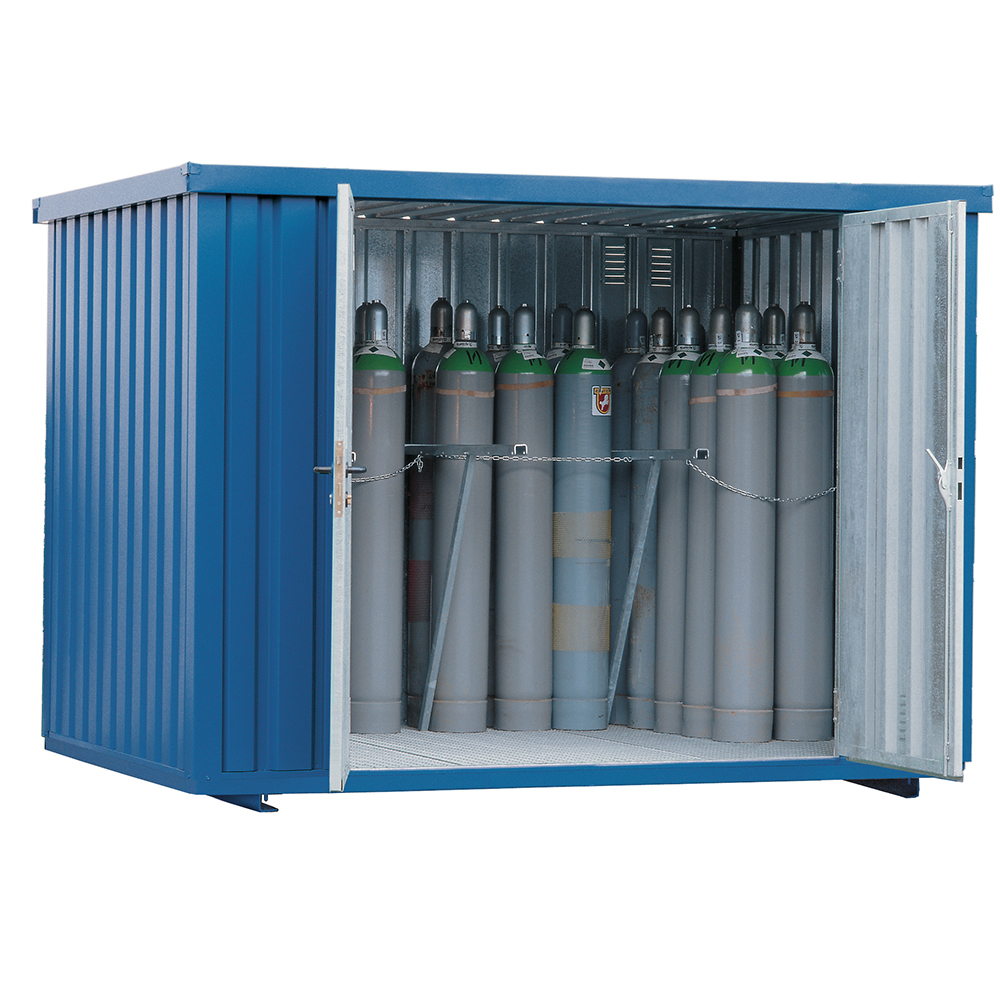 DENIOS gas cylinder storage MDC, galvanized and painted