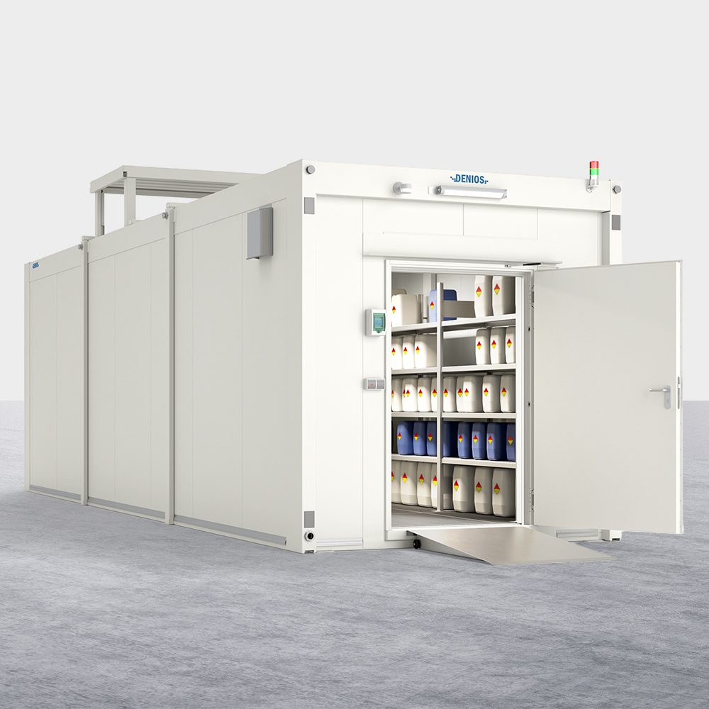 DENIOS fire protection bearing WFP OP for organic peroxides, walk-in