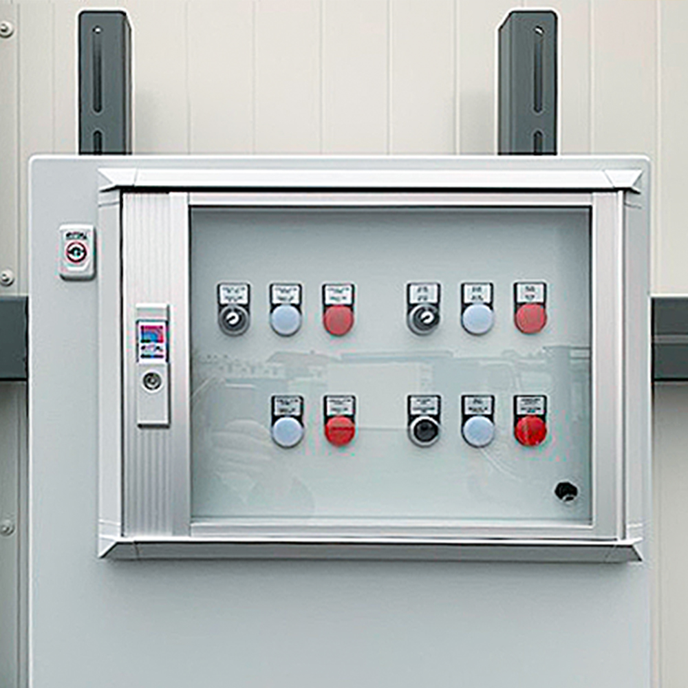 Enclosure of the control elements