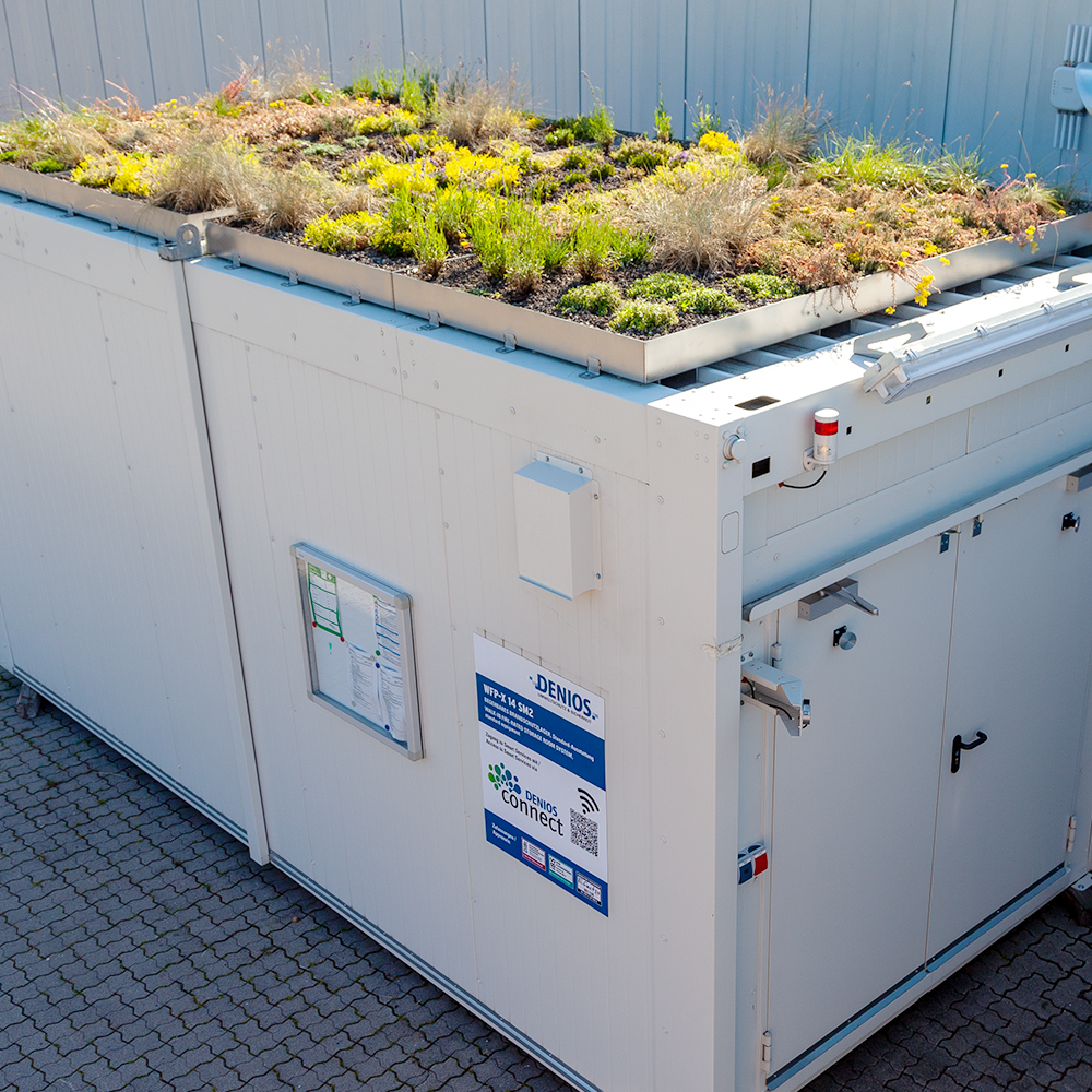 DENIOS hazardous materials warehouse with green roof