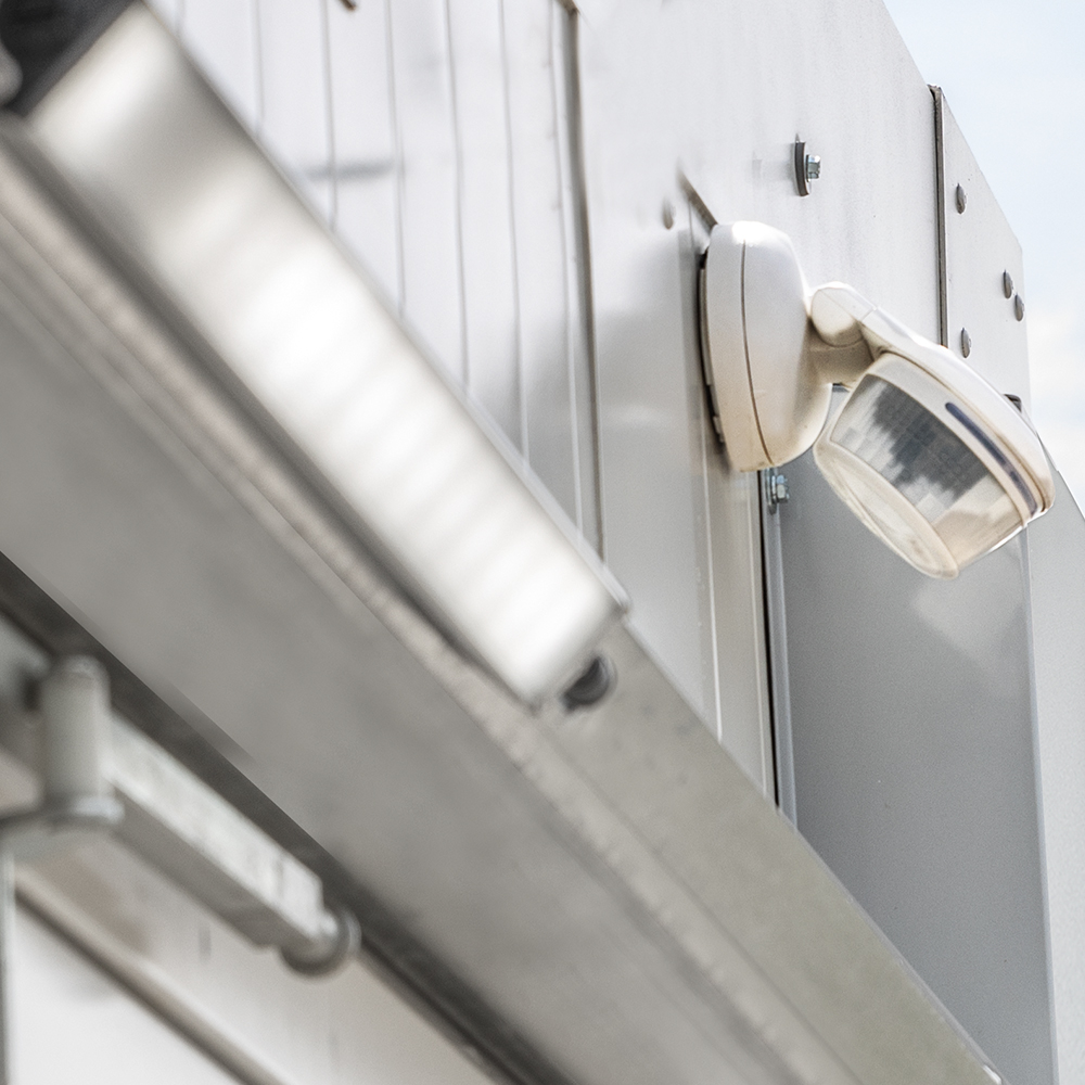 Control of outdoor lighting via a motion detector