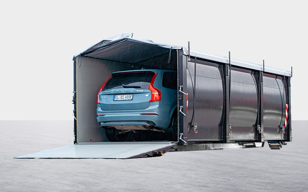 TÜV-tested quarantine container for e-vehicles with critically defective lithium batteries