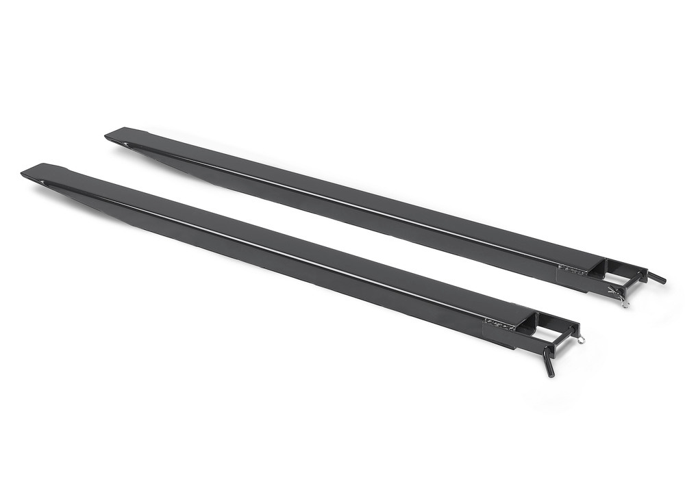 image: Rallonges de fourches, 3000 mm, pour fourches de 80 x 40 mm, noires
