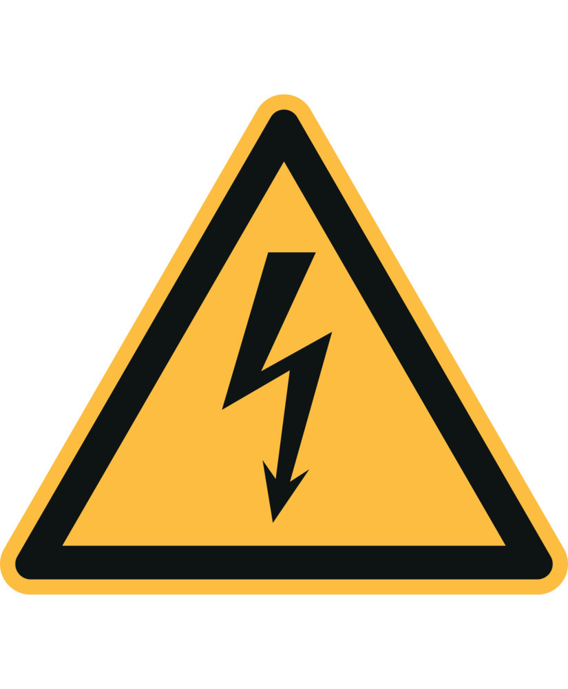 image: Značka Pozor elektrické napätie, ISO 7010, plast, 200 mm, 10 ks