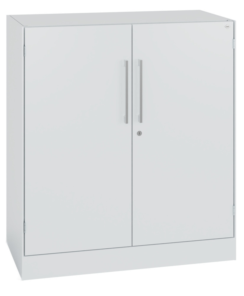 Armoire à portes battantes Asisto, type buffet, acier, 800 x 435 x 897 mm, gris clair