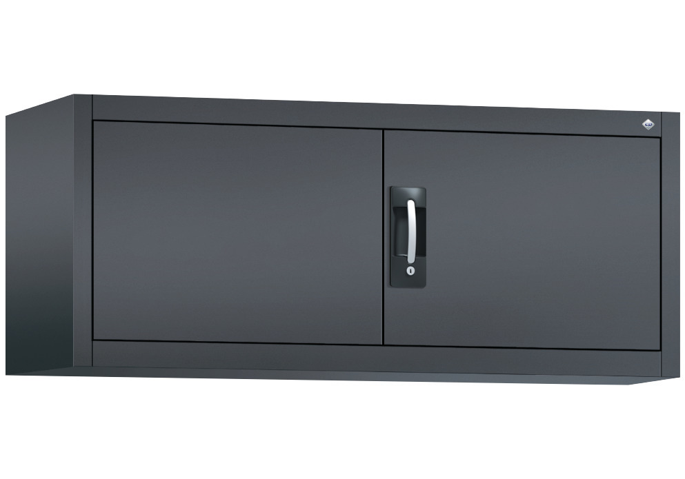 Armadio C+P Acurado con porte a battente, come sopralzo, 1200 x 400 x 500 mm, grigio nero