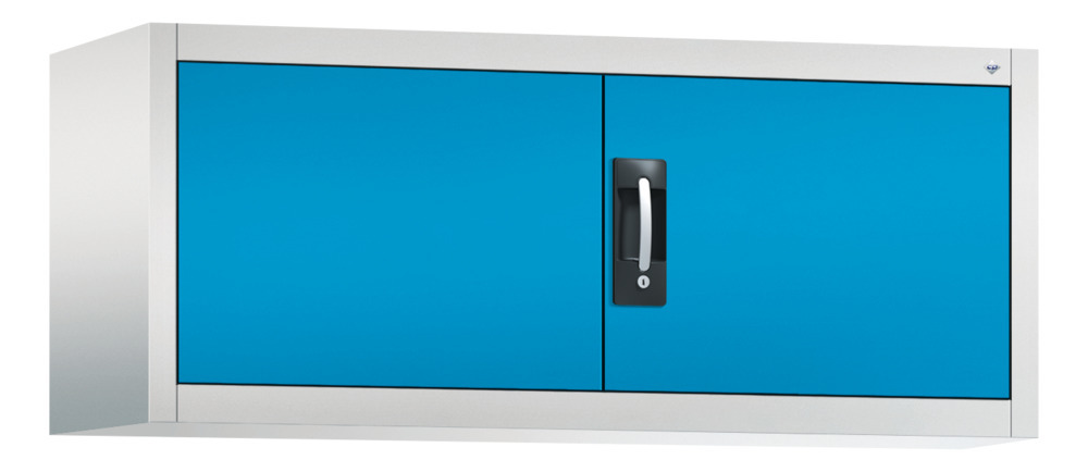 Armadio C+P Acurado con porte a batt., come sopralzo, 1200 x 400 x 500 mm, grigio chiaro/blu genz.