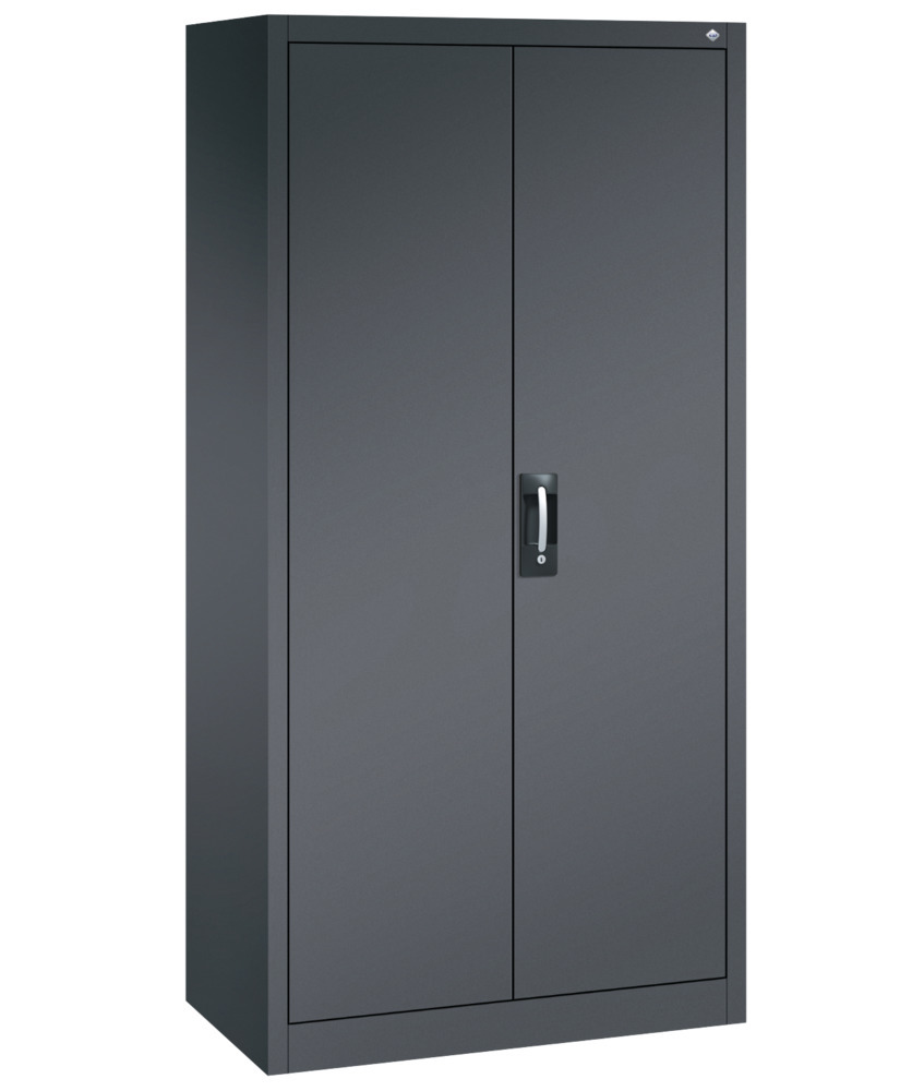 Armadio C+P Acurado con porte a battente, per documenti/guardaroba, 930 x 500 x 1950 mm, grigio nero