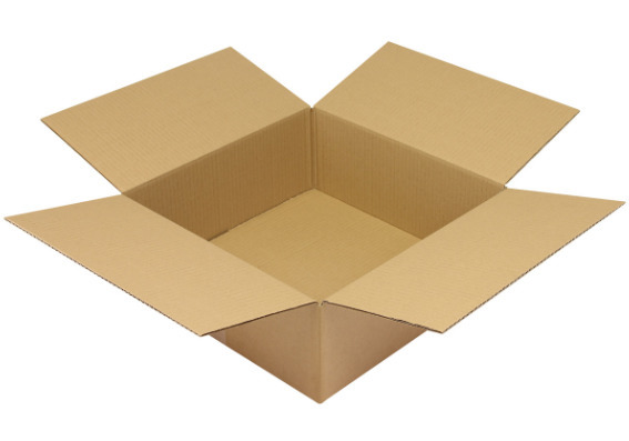 image: Boîte en carton pliant ondulé à 1 cannelure, dimensions intérieures 400x400x150 mm, qualité 1 .30C