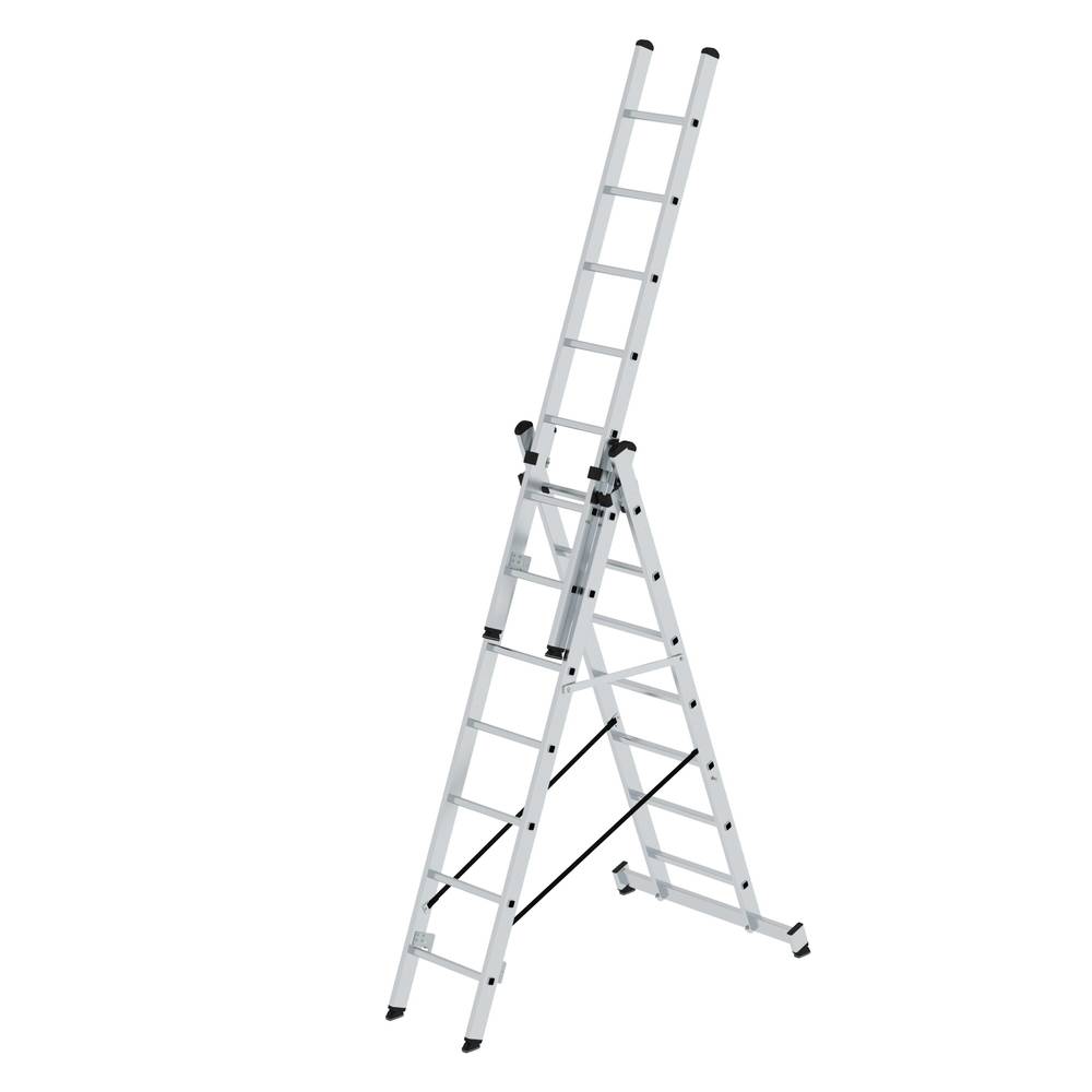 image: Scala multiuso in alluminio, con 3 x 7 pioli e traversa, Nivello®