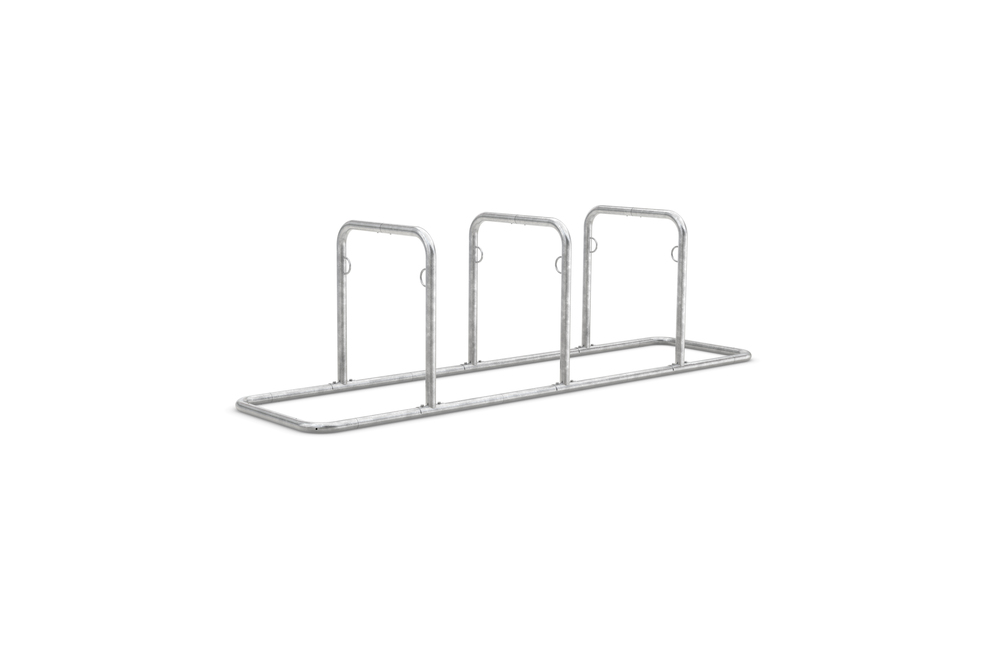 Rastrelliera per bici GALAXY 33, con sicurezza antifurto, L 3020 mm, collocazione libera, 6 posti
