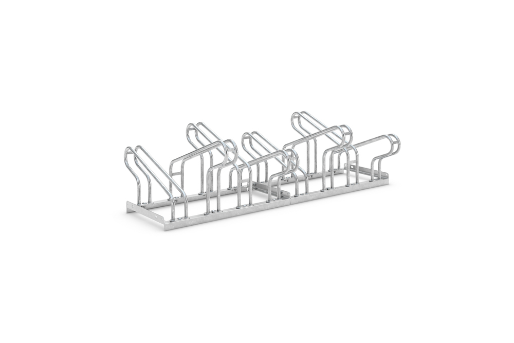 image: Rastrelliera tubolare 2158, BF, per biciclette più larghe,L 1560mm, collocazione libera, 8 posti