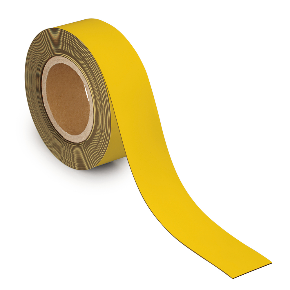 Nastro magnetico per marcatura, 10 m x 50 mm x 1 mm, giallo