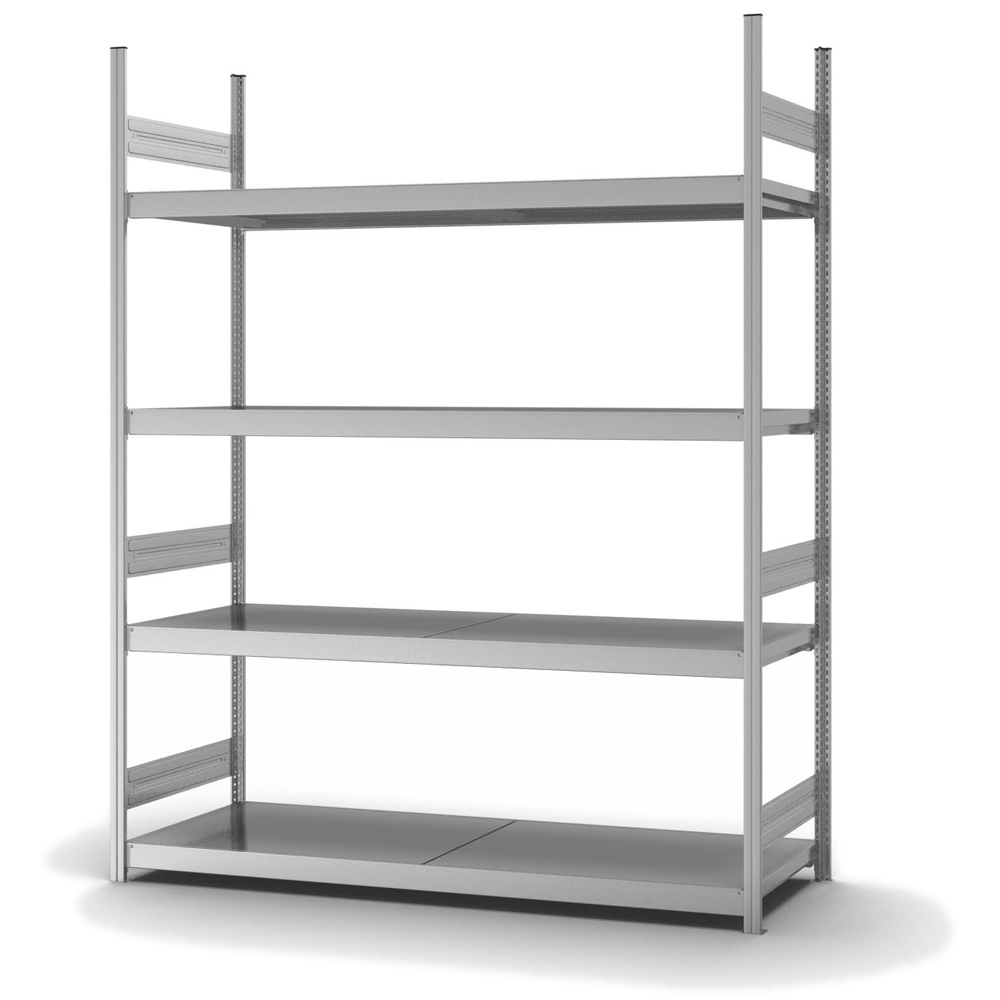 image: Scaffalatura ampia campata hofe, ripiani in acc., elem. base, 4 rip., largh. 2000mm, 2070x635x2500mm