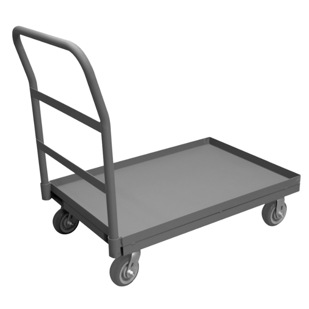 image: Chariot à plateau avec rebords relevés, capacité de 1400 lb, 36 x 48